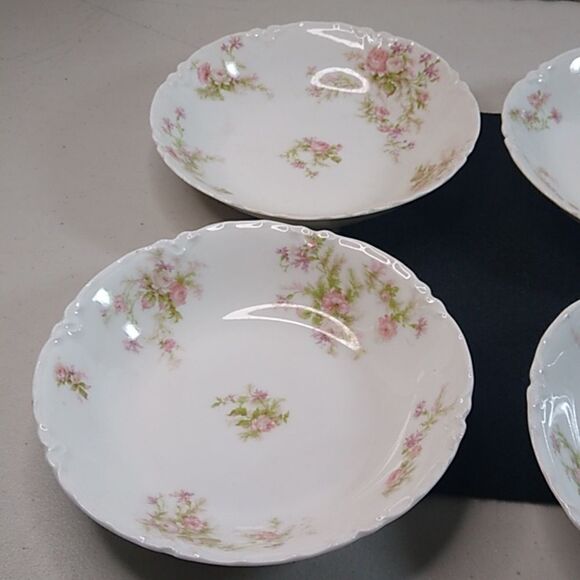 Antique Haviland France Limoges Berry/sauce Bowls Pink Rose (6) - Picture 2 of 10